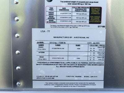 2026 Airstream 25FBT Base