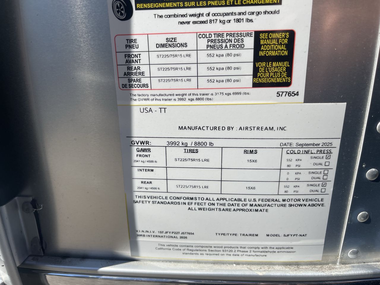 2026 Airstream 30RBT Base